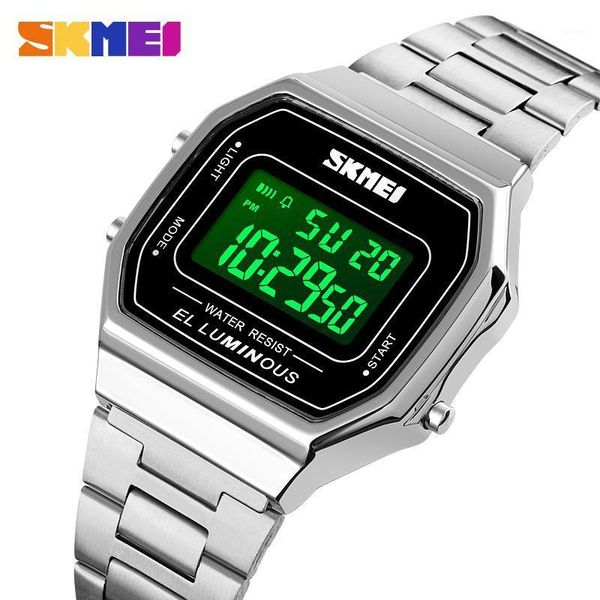 skmei retro led digital male watches casual simple mens wristwatches stainless steel band waterproof watch men reloj hombre 16471, Slivery;brown
skmei retro led digital male watches casual simple mens wristwatches stainless steel band waterproof watch men reloj hombre 16471, Slivery;brown