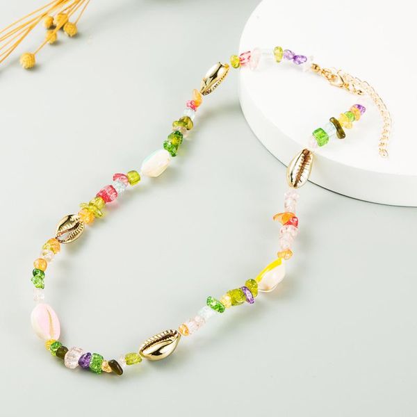 chokers bohemia beach jewelry gold color shell necklace colorful resin chain necklaces for women girl gifts, Golden;silver
chokers bohemia beach jewelry gold color shell necklace colorful resin chain necklaces for women girl gifts, Golden;silver