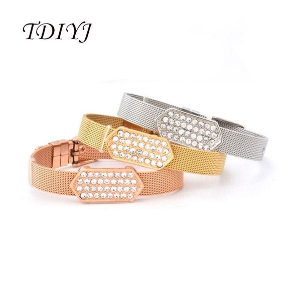 charm bracelets tdiyj keeper bracelet set stainless steel ing mesh with crystal geo bar slide charms 3set, Golden;silver
charm bracelets tdiyj keeper bracelet set stainless steel ing mesh with crystal geo bar slide charms 3set, Golden;silver