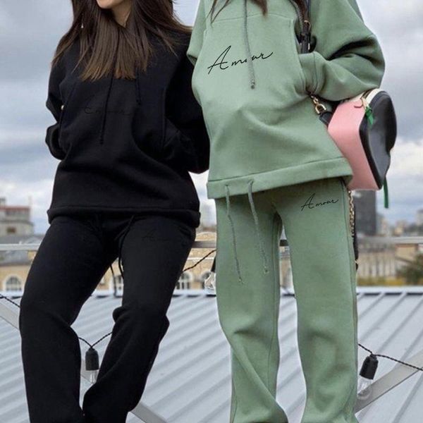 women's tracksuits women tracksuit set letter print fleece warm female sportswear sets hoodie long sleeve sweatshirt high waist pants 2, Gray
women's tracksuits women tracksuit set letter print fleece warm female sportswear sets hoodie long sleeve sweatshirt high waist pants 2, Gray