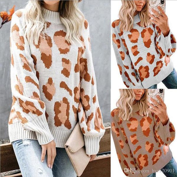 2020 new ladies sweater leopard print designer pullover gray apricot brown leopard print round neck pulloverdesigner spring and autumn women, White;black
2020 new ladies sweater leopard print designer pullover gray apricot brown leopard print round neck pulloverdesigner spring and autumn women, White;black