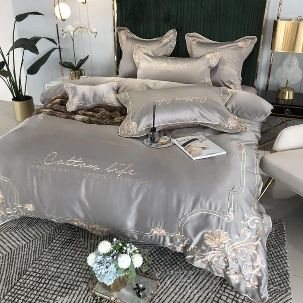 gray premium european style satin like silk cotton bedding set bed fitted cover embroidery pillowcases duvet sheet gold linen1
gray premium european style satin like silk cotton bedding set bed fitted cover embroidery pillowcases duvet sheet gold linen1