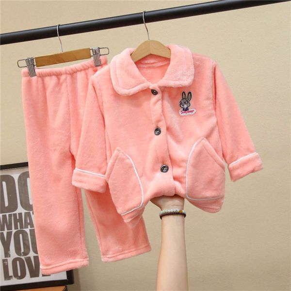 long pajamas children's flannel sve suit in autumn and winter, Blue;red 
long pajamas children's flannel sve suit in autumn and winter, Blue;red