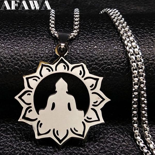 pendant necklaces 2021 lotus buddha stainless steel necklace women silver color pendants jewelry acero inoxidable joyeria mujer n1203s02
pendant necklaces 2021 lotus buddha stainless steel necklace women silver color pendants jewelry acero inoxidable joyeria mujer n1203s02