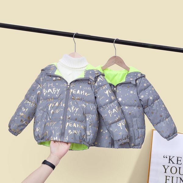 new off season down jacket girls' luminous clothing clothes boys' space suits medium and large children's thick hooded, Blue;gray
new off season down jacket girls' luminous clothing clothes boys' space suits medium and large children's thick hooded, Blue;gray