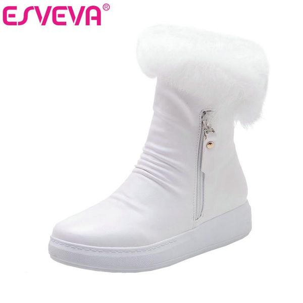 esveva 2020 women shoes winter ankle boots black fashion med heel pu leather pointed toe fur motorcycle platform boot size 34-39
esveva 2020 women shoes winter ankle boots black fashion med heel pu leather pointed toe fur motorcycle platform boot size 34-39