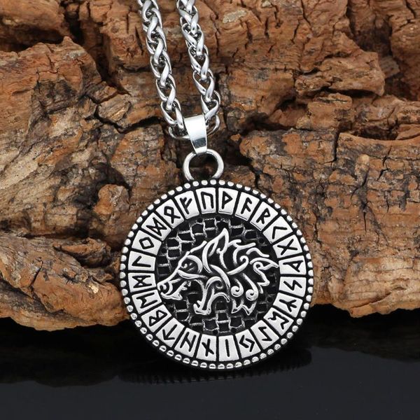 pendant necklaces men 316l stainless steel norse viking odin's wolf rune vantage necklace with gift bag, Silver
pendant necklaces men 316l stainless steel norse viking odin's wolf rune vantage necklace with gift bag, Silver
