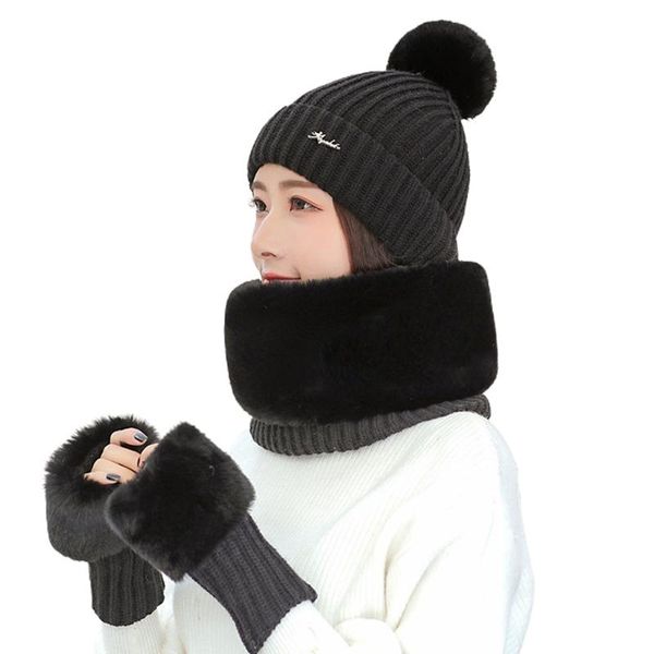 women winter 3pcs pompom beanie hat furry circle scarf fingerless gloves set d08e, Blue;gray
women winter 3pcs pompom beanie hat furry circle scarf fingerless gloves set d08e, Blue;gray