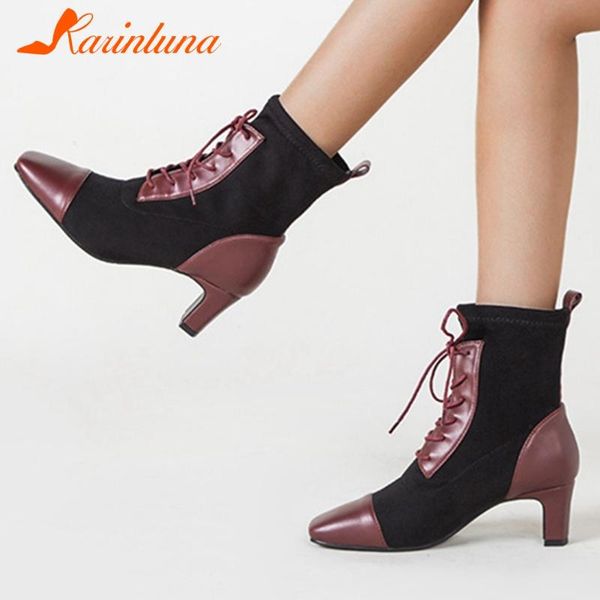 boots women's 2021 arrival wholesale shoes patchwork square toe cross-tied spike heels autumn ankel, Black
boots women's 2021 arrival wholesale shoes patchwork square toe cross-tied spike heels autumn ankel, Black
