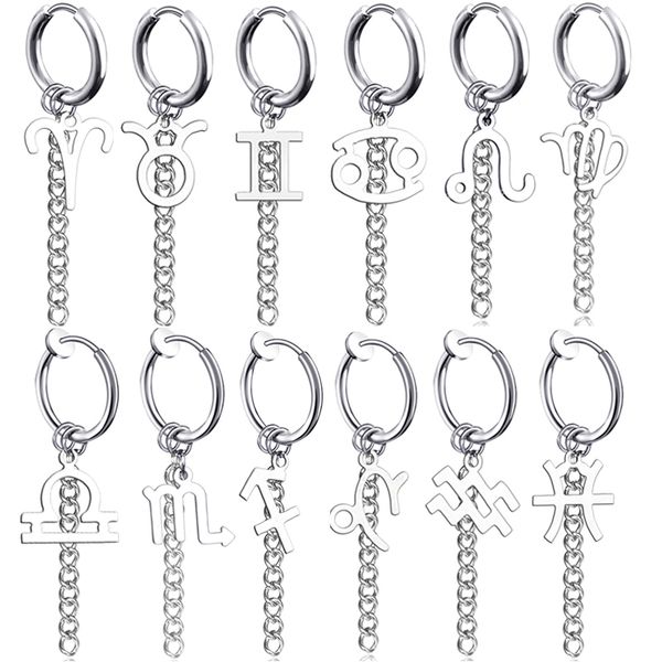 12 constellation fashion popular stainless steel stud earrings skull cross star tassel for women men hip hop jewelry gifts 1pc, Golden
12 constellation fashion popular stainless steel stud earrings skull cross star tassel for women men hip hop jewelry gifts 1pc, Golden