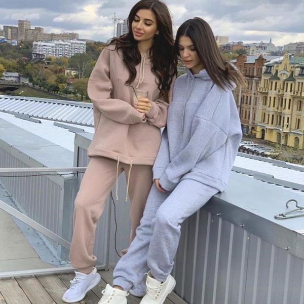 women's tracksuits autumn/winter fashion pure color casual hoodie big pocket comfortable warm set of two pieces, Gray
women's tracksuits autumn/winter fashion pure color casual hoodie big pocket comfortable warm set of two pieces, Gray