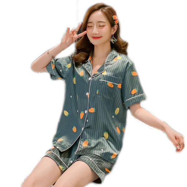 summer pajamas women's imitation silk short sleeve shorts cardigan ice silk thin loose simple home wear set, Black;brown
summer pajamas women's imitation silk short sleeve shorts cardigan ice silk thin loose simple home wear set, Black;brown