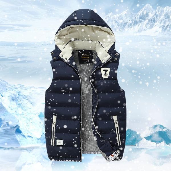 5xl men winter vests hat detachable down vest casual waistcoat sleeveless jackets male hooded vest outwear warm coats windproof1, Black;white
5xl men winter vests hat detachable down vest casual waistcoat sleeveless jackets male hooded vest outwear warm coats windproof1, Black;white