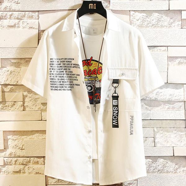 men's casual shirts 2021 summer men cotton shirt male fashion short sleeve, White;black
men's casual shirts 2021 summer men cotton shirt male fashion short sleeve, White;black