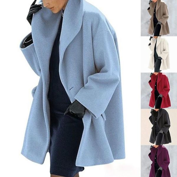 women's wool & blends 2021 winter women woolen coat casual multi-color loose hooded overcoat fashion button solid office lady outwear c, Black
women's wool & blends 2021 winter women woolen coat casual multi-color loose hooded overcoat fashion button solid office lady outwear c, Black