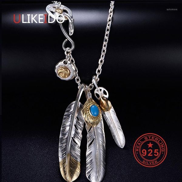 solid 925 sterling silver necklace for men vintage charms takahashi goros pendant eagle feather chain new popular jewelry p10221
solid 925 sterling silver necklace for men vintage charms takahashi goros pendant eagle feather chain new popular jewelry p10221