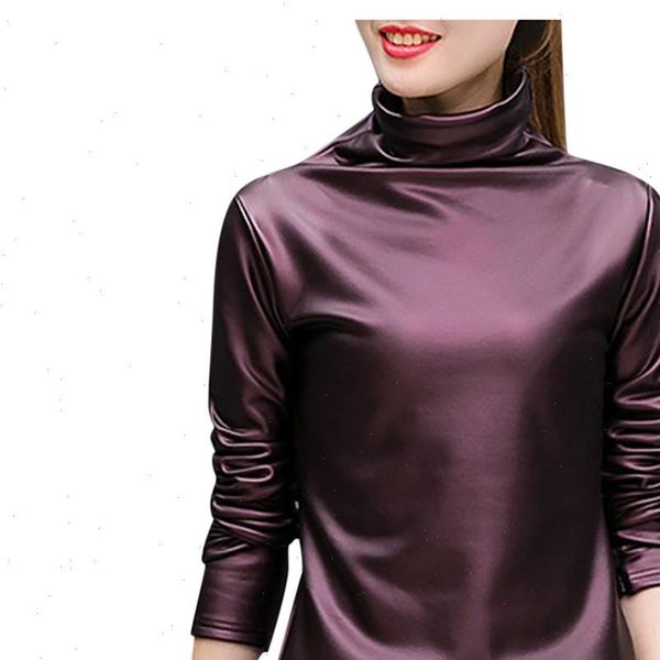 plus size women turtleneck blouse metallic long sleeve wet look shirts pullover plus thick ladies2021, White
plus size women turtleneck blouse metallic long sleeve wet look shirts pullover plus thick ladies2021, White