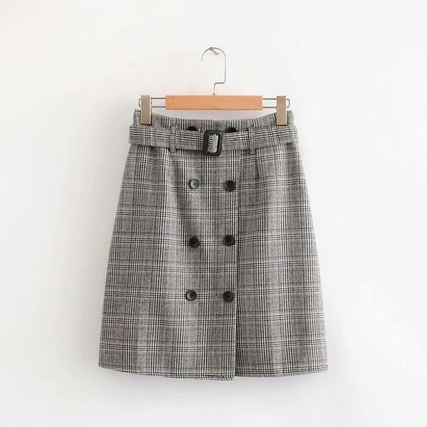 chic women skirts autumn winter 2020 new fashion plaid woolen with lining office lady knee length skirt1, Black
chic women skirts autumn winter 2020 new fashion plaid woolen with lining office lady knee length skirt1, Black