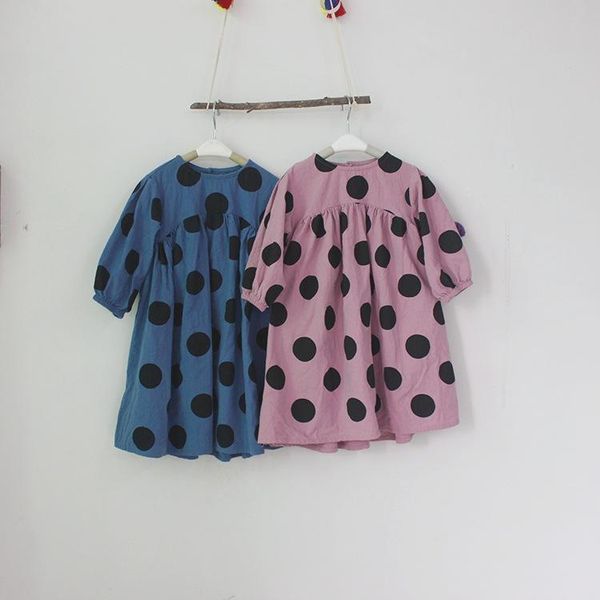 girl's dresses baby girl long sleeve dress children autumn cotton linen vintage loose polka dot quality kids fall clothes, Red;yellow
girl's dresses baby girl long sleeve dress children autumn cotton linen vintage loose polka dot quality kids fall clothes, Red;yellow