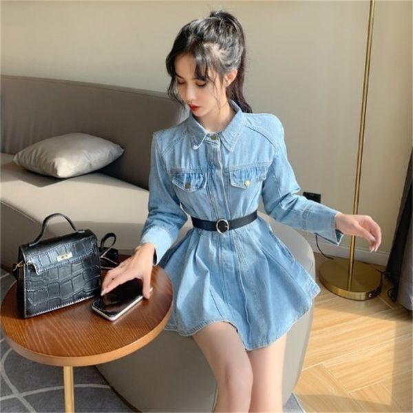2021 new 2021 spring new korean style fashion lapel ruffled waist and thin denim dress women ofoi, Black;gray
2021 new 2021 spring new korean style fashion lapel ruffled waist and thin denim dress women ofoi, Black;gray