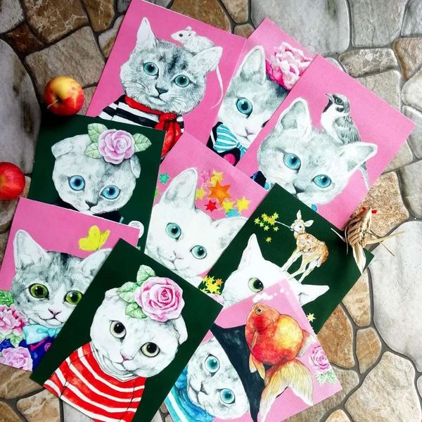 hand painted cotton series cat, hand-made retail cloth, for wallet / carpet, packaging, decorative wall8uy, Black;white
hand painted cotton series cat, hand-made retail cloth, for wallet / carpet, packaging, decorative wall8uy, Black;white
