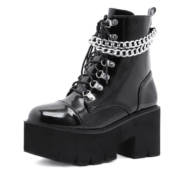 women's shoes 2021 european and chains soles to prove dthick water platform thick boots heels uu35, Black
women's shoes 2021 european and chains soles to prove dthick water platform thick boots heels uu35, Black