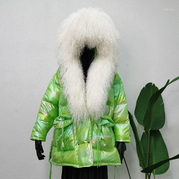 2020 winter women's down jacket female real large fur collar midi long parkas korean fashion white duck dwon coats waterproof1, Black
2020 winter women's down jacket female real large fur collar midi long parkas korean fashion white duck dwon coats waterproof1, Black