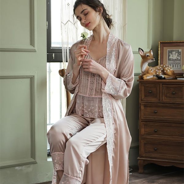 robe long sleeve robe elegant woman robes sleepwear 3 pcs set pajamas robe suit satin 201027, Black;red
robe long sleeve robe elegant woman robes sleepwear 3 pcs set pajamas robe suit satin 201027, Black;red