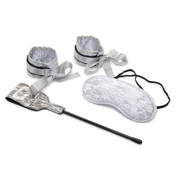 3 pcs/set lace mask blindfolded patch+handcuffs + queen whip silver toys for women babydoll lingerie set1, Red;black
3 pcs/set lace mask blindfolded patch+handcuffs + queen whip silver toys for women babydoll lingerie set1, Red;black