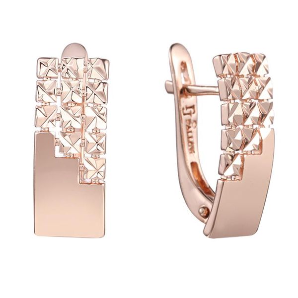 fj smooth square ladder pattered earrings women 585 rose gold color jewelry earrings, Silver
fj smooth square ladder pattered earrings women 585 rose gold color jewelry earrings, Silver