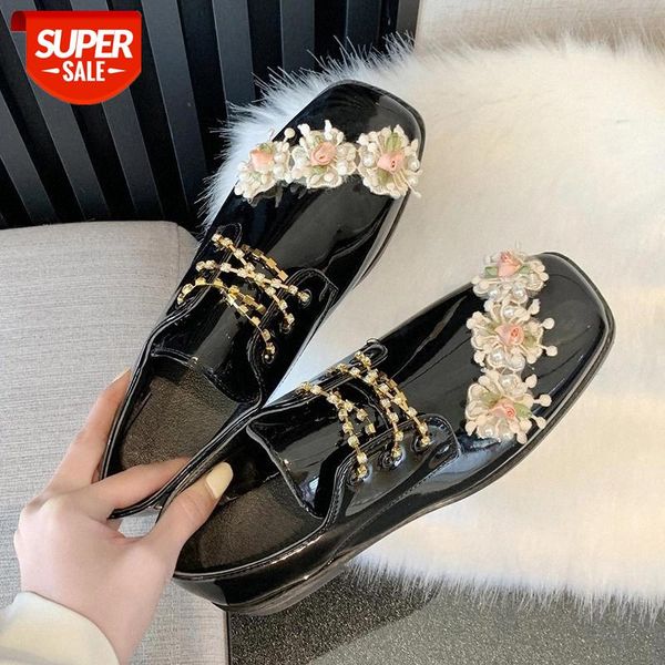 lucyever sweet flowers patent leather shoes women fashion crystal chain low heel pumps woman british style pearl shoes ladies #by3m, Black
lucyever sweet flowers patent leather shoes women fashion crystal chain low heel pumps woman british style pearl shoes ladies #by3m, Black