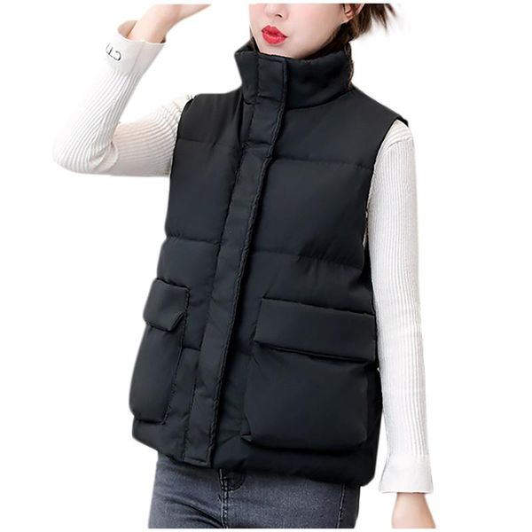 2021 autumn winter women vest cotton-padded short waistcoat plus size sleeveless outwear female casual parka mujer, Black;white
2021 autumn winter women vest cotton-padded short waistcoat plus size sleeveless outwear female casual parka mujer, Black;white