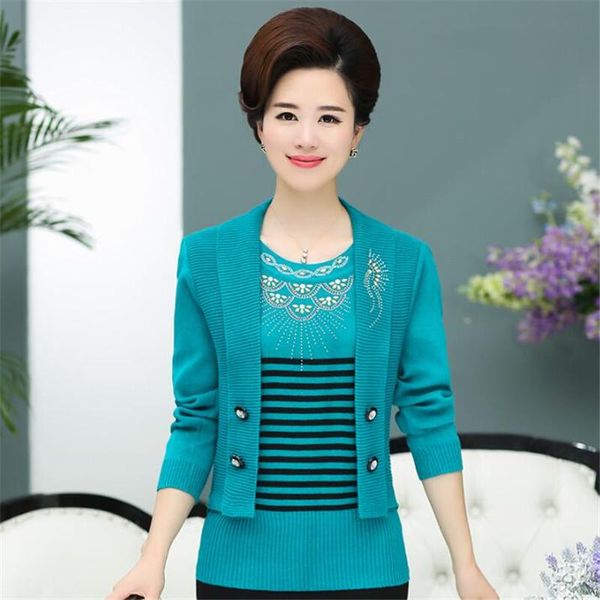 women's sweaters 2021 sweater women autumn and winter fashion pullover knitted fake two-piece cashmere elegant slim stripe mujer, White;black
women's sweaters 2021 sweater women autumn and winter fashion pullover knitted fake two-piece cashmere elegant slim stripe mujer, White;black