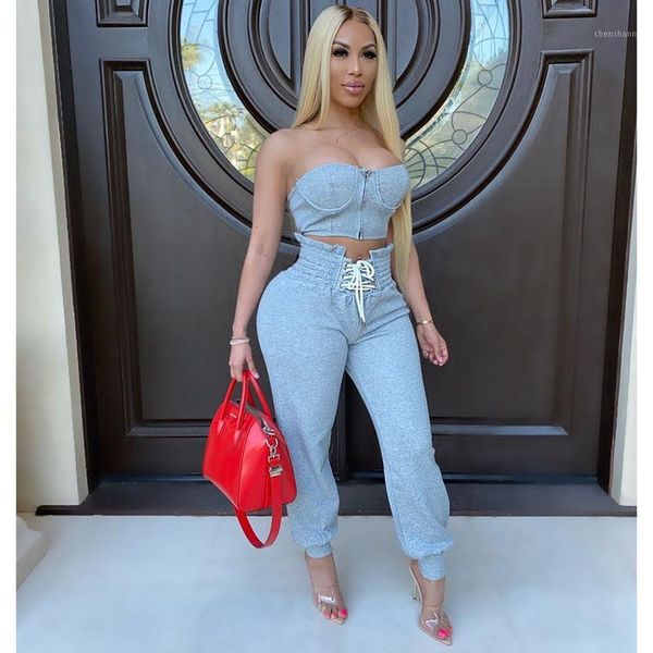 women's tracksuits 2021 women´s 2 pcs outfit off shouler tube crop loose long pants outfits fashion women streetwear tracksuit colo, Gray
women's tracksuits 2021 women´s 2 pcs outfit off shouler tube crop loose long pants outfits fashion women streetwear tracksuit colo, Gray