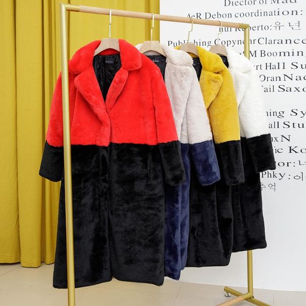 women's fur & faux 2021 winter women coat luxury long lapel overcoat thick warm plus size female plush coats, Black
women's fur & faux 2021 winter women coat luxury long lapel overcoat thick warm plus size female plush coats, Black