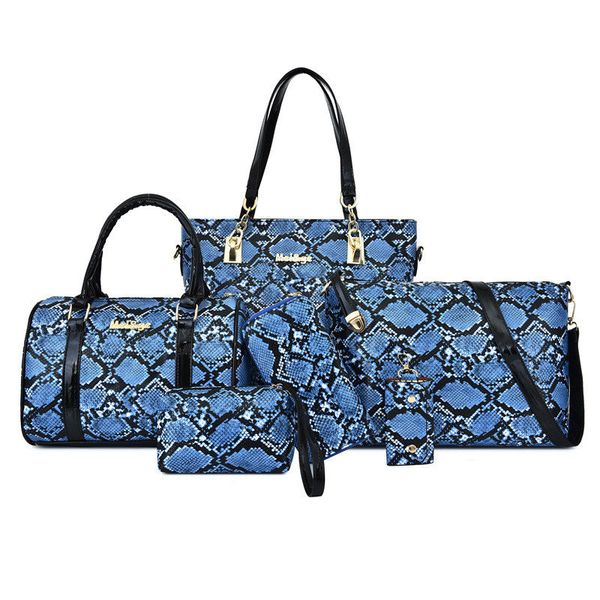 women handbag 6 pcs set together large tote bag snake skin leather shoulder bag tote purses drop shipping
women handbag 6 pcs set together large tote bag snake skin leather shoulder bag tote purses drop shipping