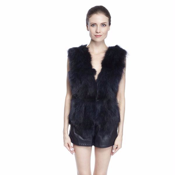 winter and autumn of v decorate women rex raaccoon zy88019 gilet with leather belt finer skin collection, Black
winter and autumn of v decorate women rex raaccoon zy88019 gilet with leather belt finer skin collection, Black