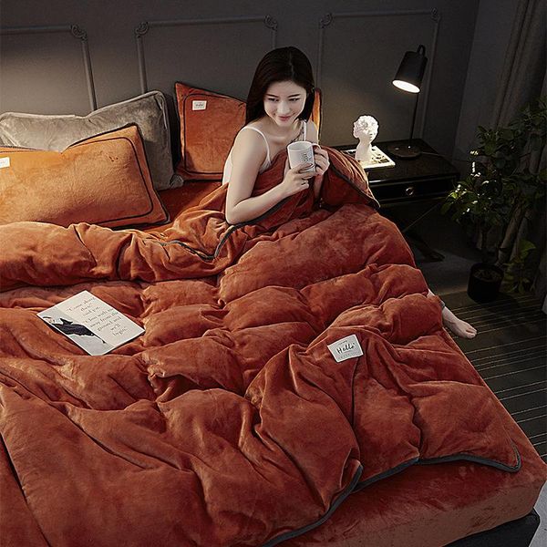 winter coral fleece 4-piece thermal insulation solid color thickened bed set flannel double-sided duvet cover for all seasons
winter coral fleece 4-piece thermal insulation solid color thickened bed set flannel double-sided duvet cover for all seasons