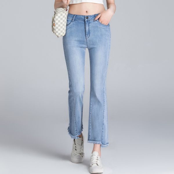 2021 spring and autumn jeans slim high waisted casual elastic women's pants micro la capris, Blue
2021 spring and autumn jeans slim high waisted casual elastic women's pants micro la capris, Blue