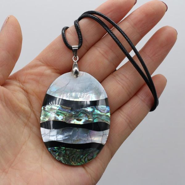 chains natural shell necklace with oval stripe pendant leather cord 2mm charms for elegant women love romantic gift, Silver
chains natural shell necklace with oval stripe pendant leather cord 2mm charms for elegant women love romantic gift, Silver