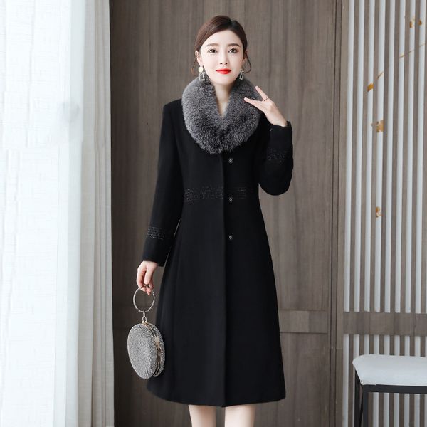 western 2021 new style fox fur collar fashion jacket plus size women's clothing winter wool coat 3y9g, Black
western 2021 new style fox fur collar fashion jacket plus size women's clothing winter wool coat 3y9g, Black