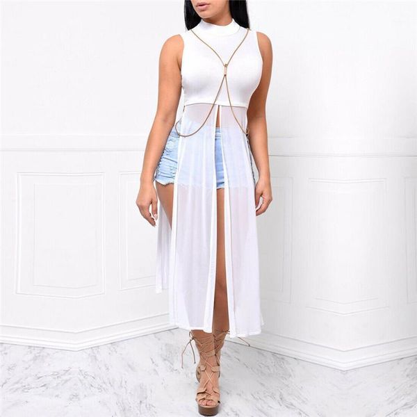 fashion casual loose solid women sleeveless bralet tank patchwork long dress summer clothes for girls1, Black;gray
fashion casual loose solid women sleeveless bralet tank patchwork long dress summer clothes for girls1, Black;gray