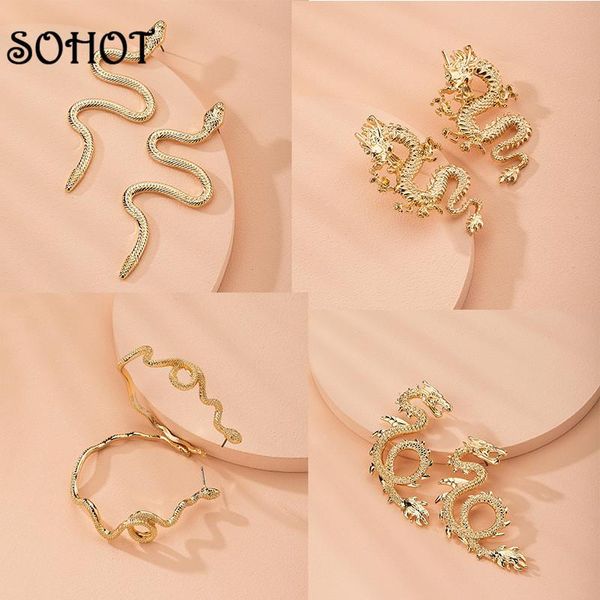 stud so various irregular snake dragon shape alloy gold color women earrings chic wholesale cute animal female jewelry bijoux, Golden;silver
stud so various irregular snake dragon shape alloy gold color women earrings chic wholesale cute animal female jewelry bijoux, Golden;silver