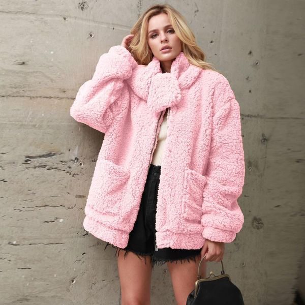 women's jackets women faux fur jacket loose wool casual solid pockets outwear cardigan pocket scarf coats chaqueta mujer, Black;brown
women's jackets women faux fur jacket loose wool casual solid pockets outwear cardigan pocket scarf coats chaqueta mujer, Black;brown
