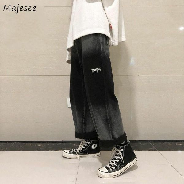 men jeans fashion gradient color loose black blue wide leg denim trousers floor-length letter embroidery hip hop bottom
men jeans fashion gradient color loose black blue wide leg denim trousers floor-length letter embroidery hip hop bottom