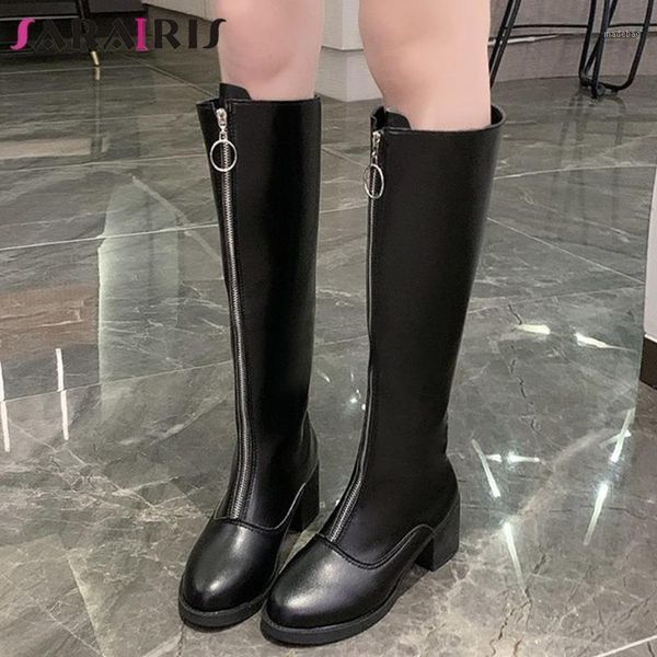 boots sarairis solid consise fashion women casual high heels ladies round toe zipper metal mid calf shoes1, Black
boots sarairis solid consise fashion women casual high heels ladies round toe zipper metal mid calf shoes1, Black