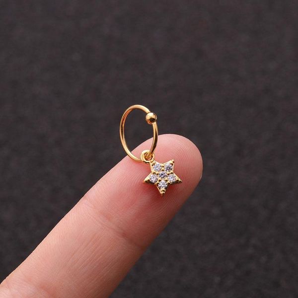 hoop & huggie 1 pcs simple cute small zircon star charm ear cartilage cuff clip earring trendy gold color steel circle piercing, Golden;silver
hoop & huggie 1 pcs simple cute small zircon star charm ear cartilage cuff clip earring trendy gold color steel circle piercing, Golden;silver