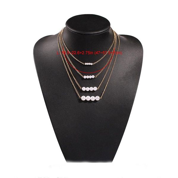 new korean golden chain multi layer simulated pearls necklaces for women wedding party lady collar decoration choker necklaces wmthnu, Silver
new korean golden chain multi layer simulated pearls necklaces for women wedding party lady collar decoration choker necklaces wmthnu, Silver