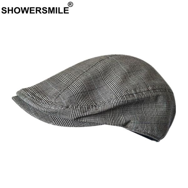 showersmile casual men flat cap summer linen beret hat male plaid grey houndstooth breathable caps brand duckbill driving hats y200110, Blue;gray
showersmile casual men flat cap summer linen beret hat male plaid grey houndstooth breathable caps brand duckbill driving hats y200110, Blue;gray