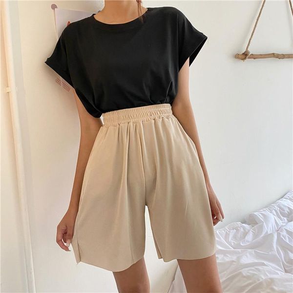 2021 summer women short beige wide leg high waist baggy casual korean sweatpants harajuku vintage fashion shein, White;black
2021 summer women short beige wide leg high waist baggy casual korean sweatpants harajuku vintage fashion shein, White;black